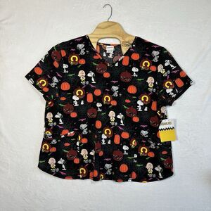 Peanuts Scrubs Women’s Size 3X Halloween Snoopy Charlie Brown NWT